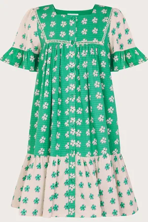 Monsoon Floral Colourblock Swing Dress