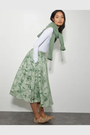 Monsoon Josie Floral Jacquard Midi Skirt