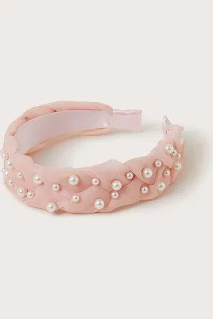Monsoon Organza Braid Pearl Headband