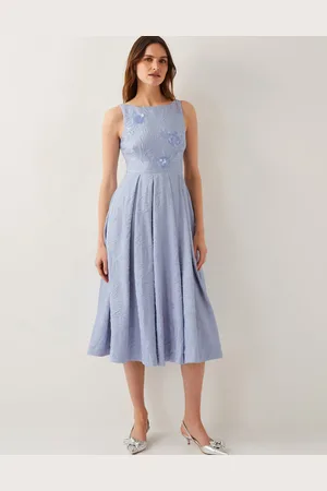 Monsoon Fallon Hand-Beaded Jacquard Midi Dress