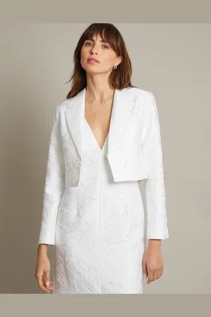 Monsoon Faye Hand-Beaded Jacquard Cropped Bridal Jacket