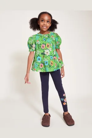 Monsoon Floral Tiered Blouse and Leggings Set
