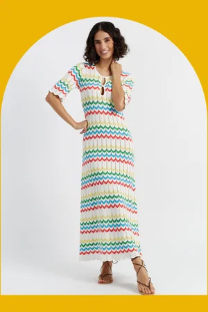 Chinti & Parker Chevron Stitch Maxi Dress