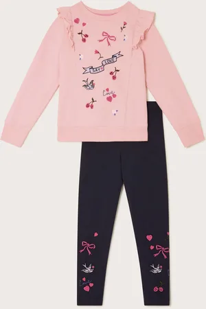 Monsoon Love Embroidered Jumper and Leggings Set