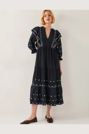 Monsoon Freya Frill Jersey Midi Dress