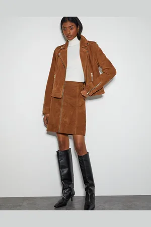 Monsoon Sienna Suede Zip Skirt