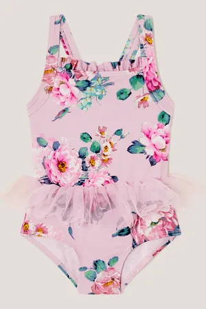 Monsoon Baby Peony Print Tutu Swimsuit