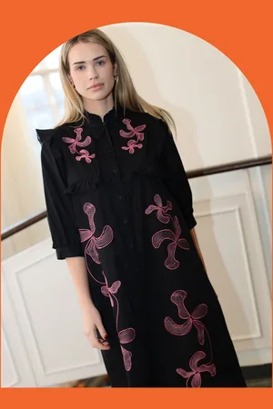 Monsoon Crās Cody Ruffle Midi Dress