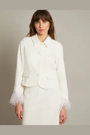 Monsoon Luisa Feather Cuff Wedding Jacket