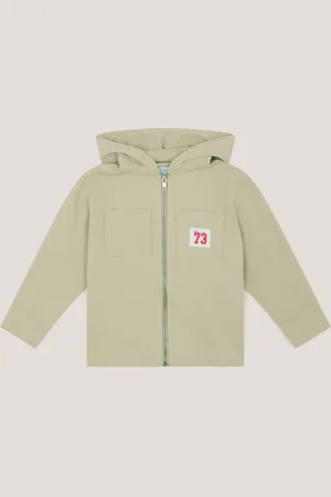 Monsoon Hooded Twill Zip-Up Shacket