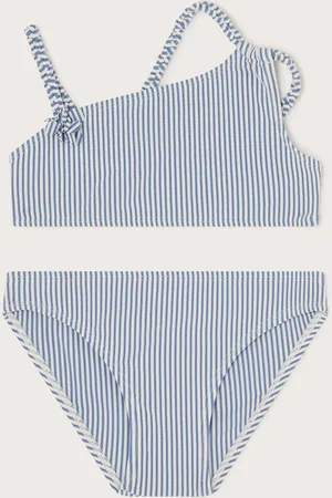 Monsoon Stripe Asymmetrical Bikini Set