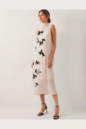 Monsoon Ari Floral Embellished Midi Dress