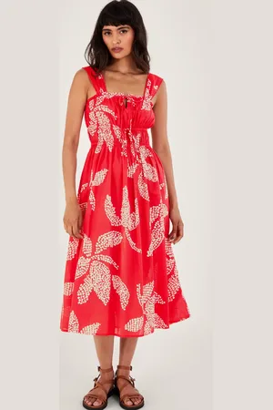 Bohemia Palm Spot Print Midi Sundress