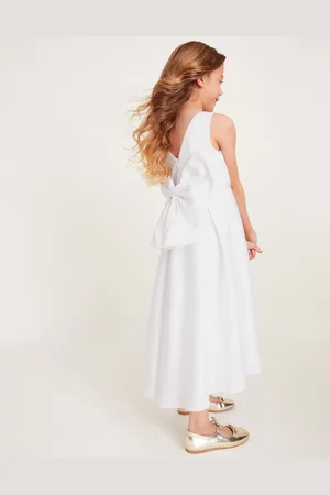 Monsoon Sabrina Oversized Bow Communion Dress