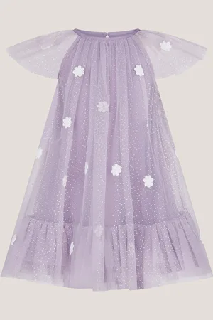 Monsoon Baby Ciara Floral Tulle Swing Dress