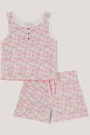 Monsoon Floral Jersey Short Pyjamas Set