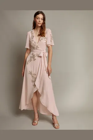 Monsoon Sarah Embellished Wrap Dress