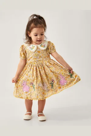 Monsoon Baby Bunny Applique Floral Dress