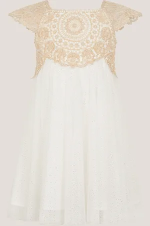Monsoon Baby Estella Embroidered Tulle Dress