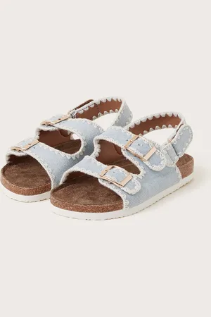 Monsoon Denim Whipstitch Buckle Sandals
