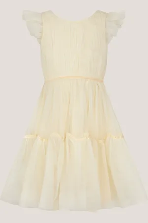 Monsoon Charlize Flutter Sleeve Tulle Dress