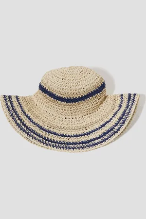 Monsoon Mona Stripe Straw Sun Hat