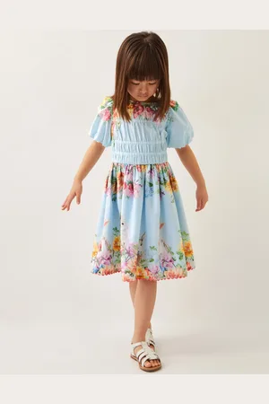 EAST Floral Bunny Short Sleeve Dress
