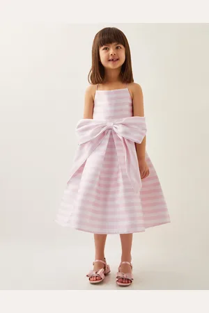 Monsoon Stripe Bow Twill Party Dress