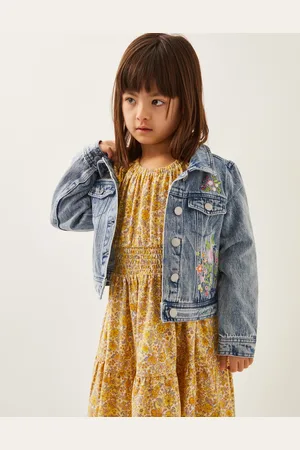 Monsoon Sequin Floral Embroidered Denim Jacket