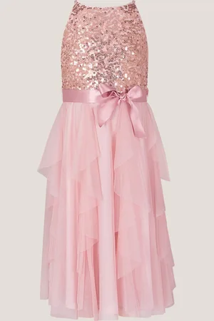 Monsoon Sequin Waterfall Tulle Dress
