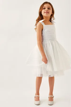Monsoon Olivia Pearl Ruched Tulle Dress