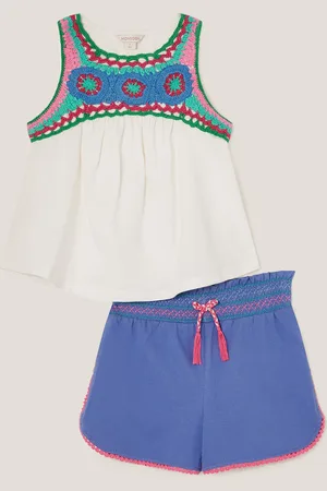 Monsoon Crochet Vest and Shorts Set