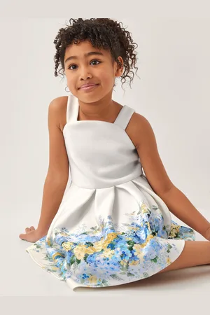 Monsoon Hydrangea Bow Strap Pleated Dress