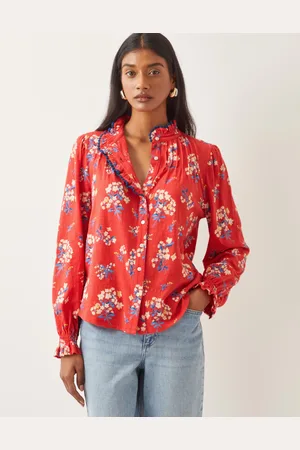 Monsoon Sarah Frill Floral Print Shirt