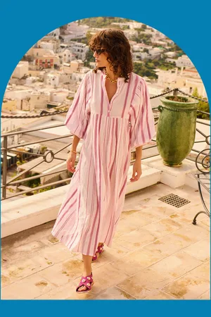 Petite Mendigote Rigo Stripe Tunic Dress