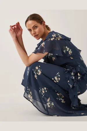 Monsoon Celeste Floral Ruffle Maxi Dress