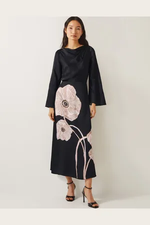 Monsoon Molly Floral Print Satin Dress