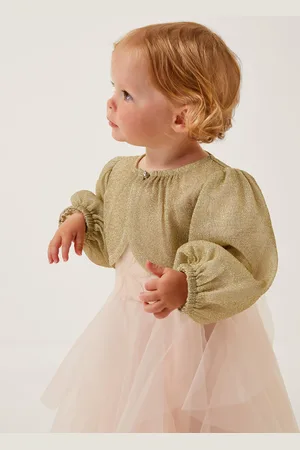 Monsoon Baby Glitter Puff Sleeve Cardigan