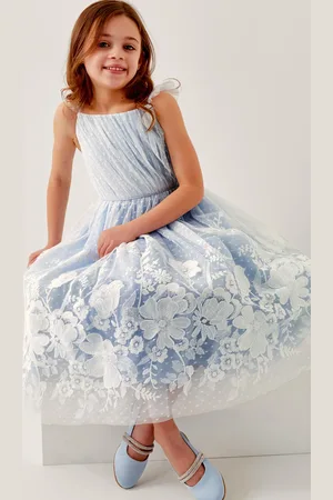 Monsoon Abigail Floral Embroidered Dress