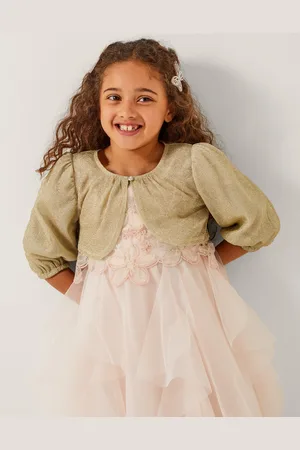 Monsoon Glitter Puff Sleeve Cardigan