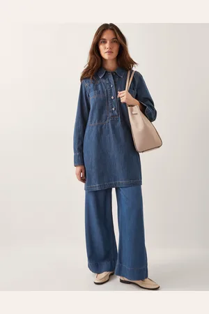 Monsoon Nara Denim Tunic Shirt Dress