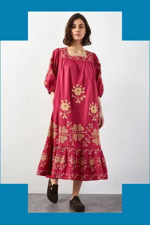 Bohemia East Diya Embroidered Midi Dress