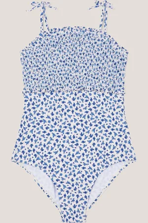 Monsoon Ditsy Floral Smocked Swimsuit