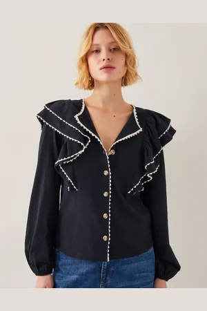 Monsoon Freya Frill Jersey Blouse