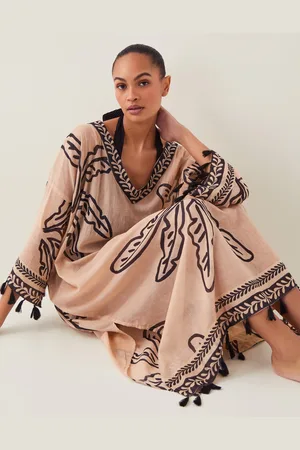 Monsoon Pam Palm Print Beach Cover-Up Dress