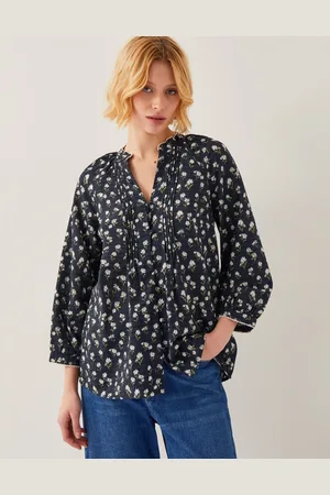 Monsoon Orielle Pintuck Floral Blouse