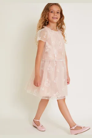 Monsoon Harlyn Short Sleeve Embroidered Tulle Top