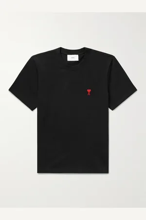 Ami Logo-Embroidered Cotton-Jersey T-Shirt - Men - - XS