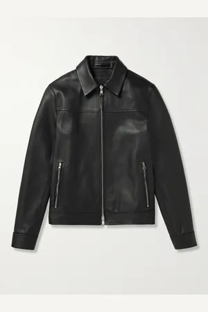 Mr P. Full-Grain Leather Coach Jacket - Men - - XS