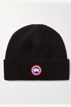 Canada Goose Logo-Appliquéd Ribbed Merino Wool Beanie - Men